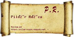 Pilár Róza névjegykártya